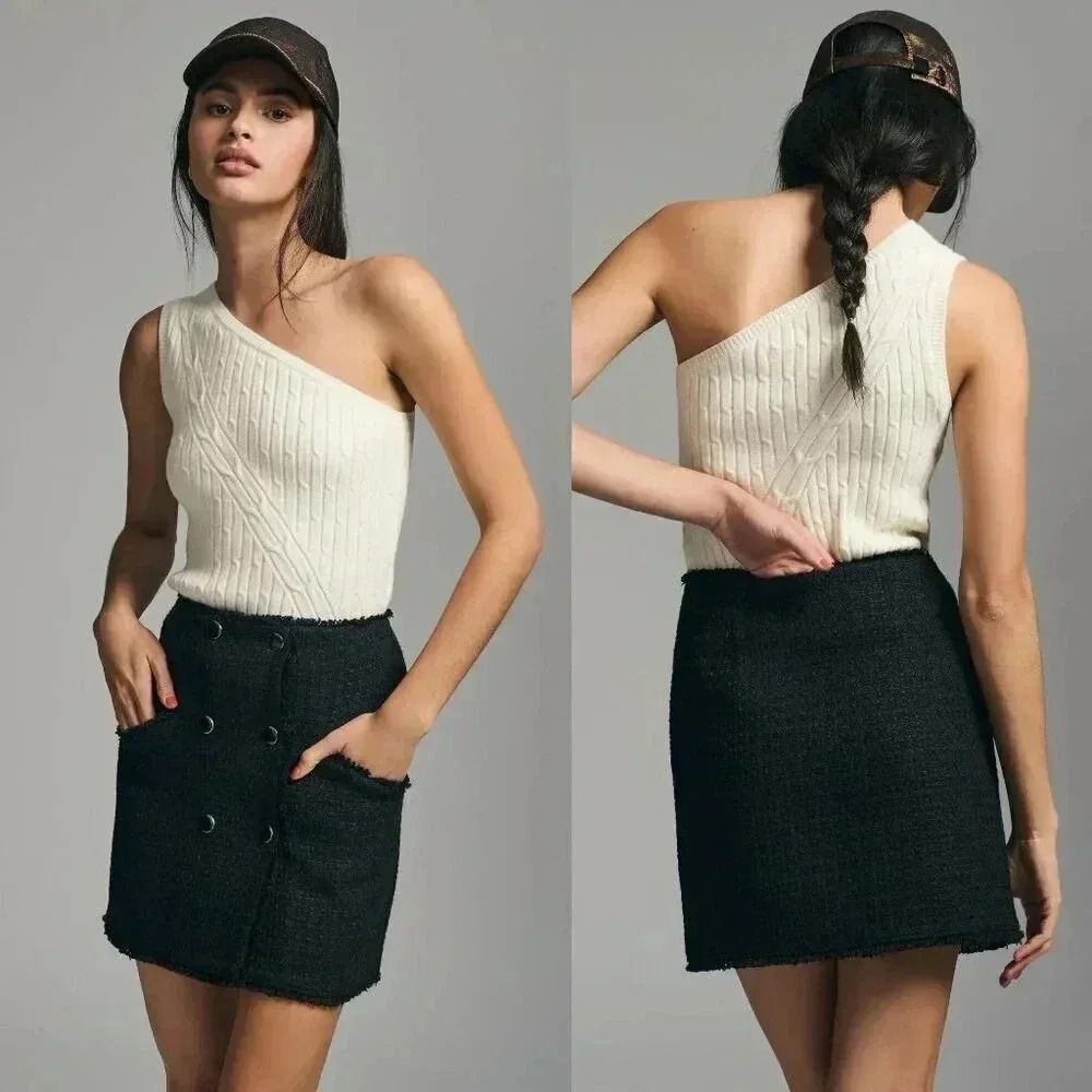 Anthropologie Maeve Tweed Mini Skirt Size 4 NWT $88